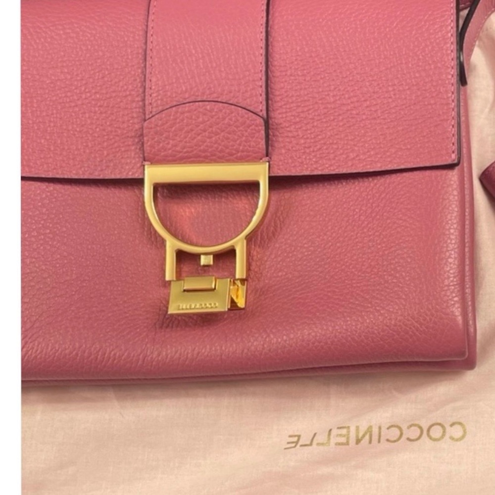 Coccinelle Pink Crossbody Bag with Gold Hardware